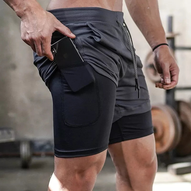 Men's 2-in-1 Camo Workout Shorts